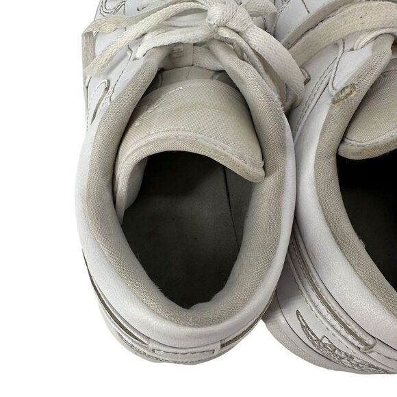 Nike Air Jordan 1 Low Triple White Sneakers Women Size 9 Lace Up Trainer Classic - Picture 13 of 15